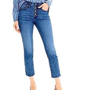 J. Crew Women's Button Fly Crop Jeans